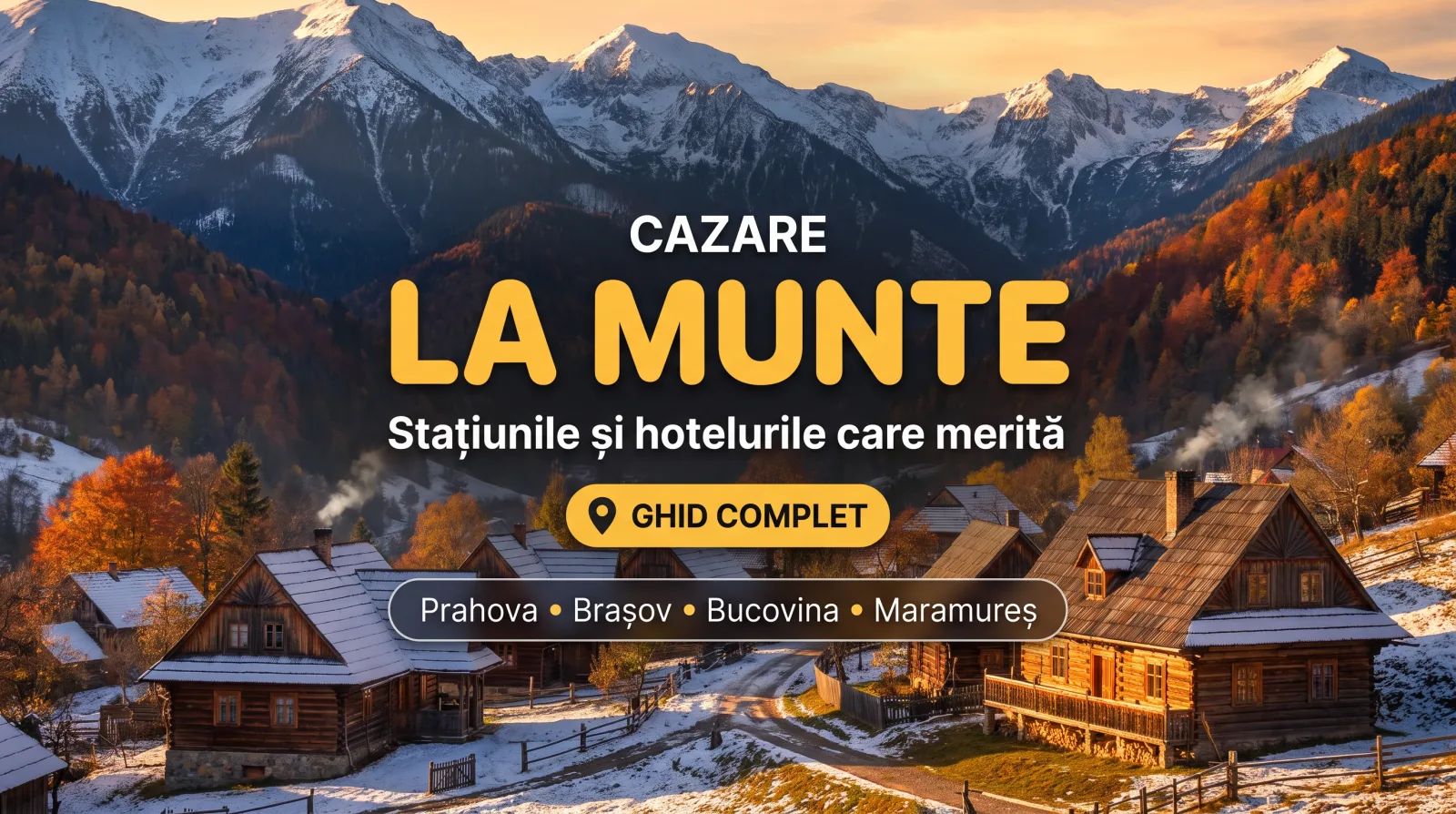 Unde să te cazezi la munte în România: 26 de stațiuni, pensiuni și hoteluri